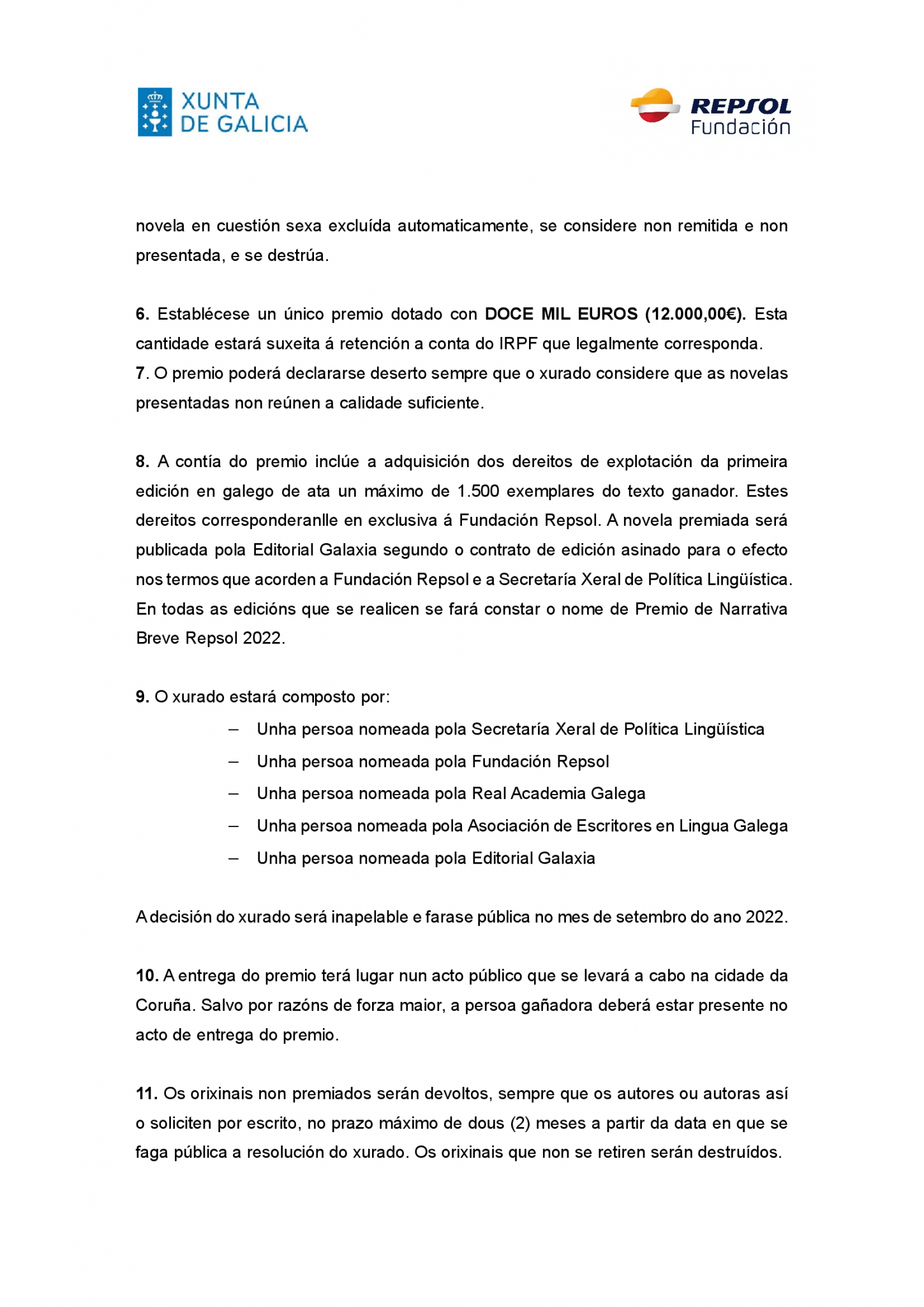 Premios narrativa convocatorias Axenda cultural AELG